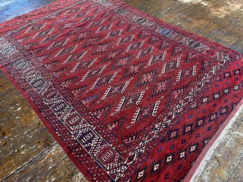 ANTIQUE TURKMEN YOMUT CARPET 298M X 194M - ADDITIONAL PHOTO 5