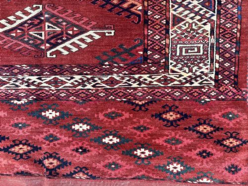 ANTIQUE TURKMEN YOMUT CARPET 298M X 194M - ADDITIONAL PHOTO 6