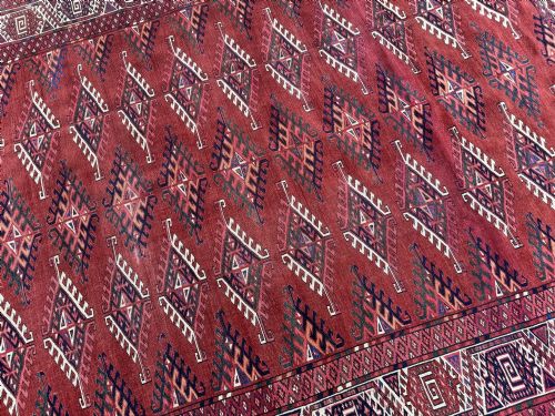 ANTIQUE TURKMEN YOMUT CARPET 298M X 194M - ADDITIONAL PHOTO 10