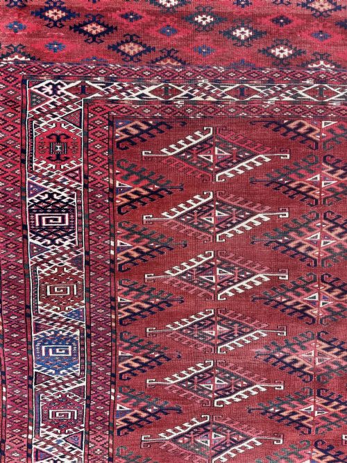 ANTIQUE TURKMEN YOMUT CARPET 298M X 194M - ADDITIONAL PHOTO 11