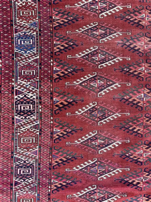 ANTIQUE TURKMEN YOMUT CARPET 298M X 194M - ADDITIONAL PHOTO 12