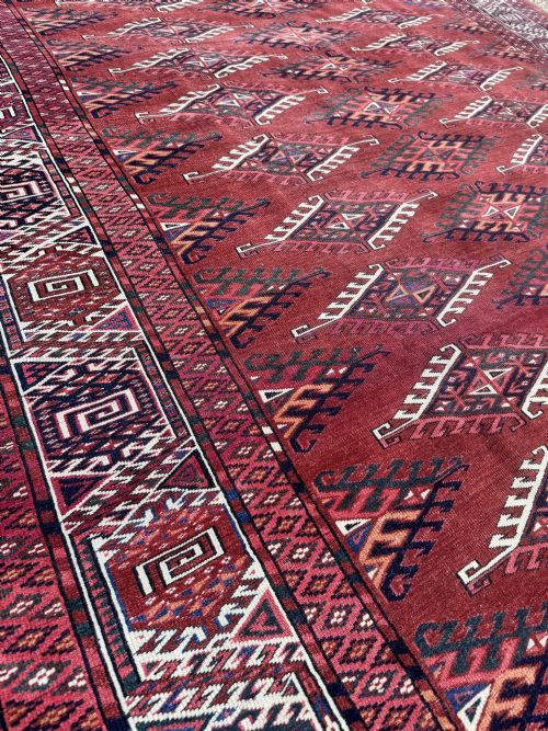 ANTIQUE TURKMEN YOMUT CARPET 298M X 194M - ADDITIONAL PHOTO 13