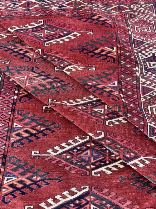 ANTIQUE TURKMEN YOMUT CARPET 298M X 194M - ADDITIONAL PHOTO 14