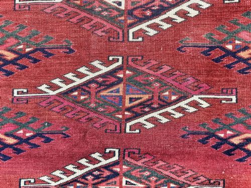ANTIQUE TURKMEN YOMUT CARPET 298M X 194M - ADDITIONAL PHOTO 16