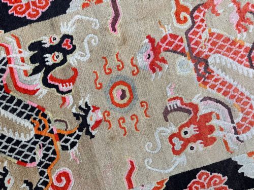 ANTIQUE TIBETAN DRAGON RUG 173M X 088M - ADDITIONAL PHOTO 10