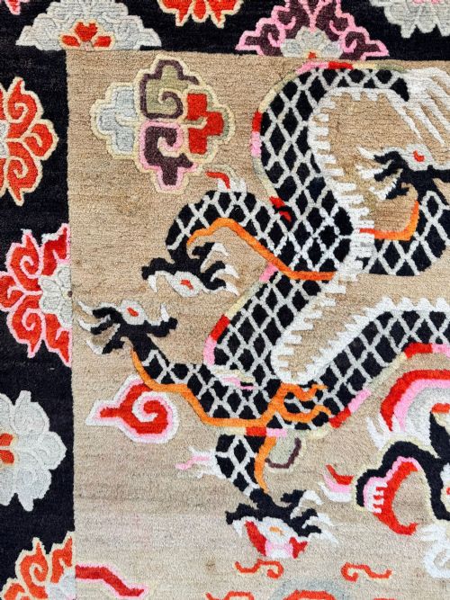 ANTIQUE TIBETAN DRAGON RUG 173M X 088M - ADDITIONAL PHOTO 11