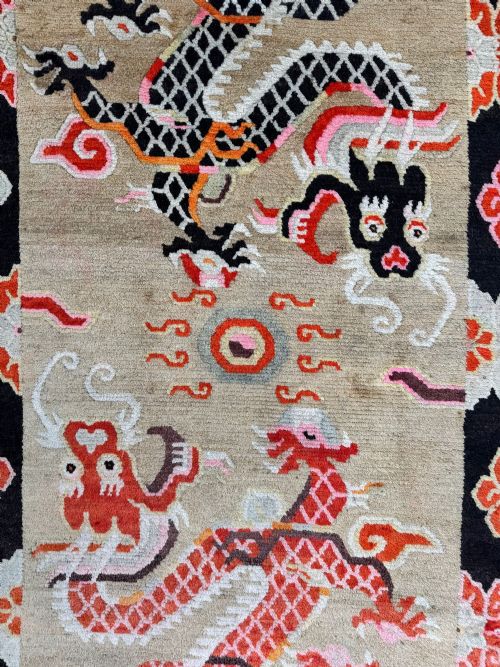 ANTIQUE TIBETAN DRAGON RUG 173M X 088M - ADDITIONAL PHOTO 12