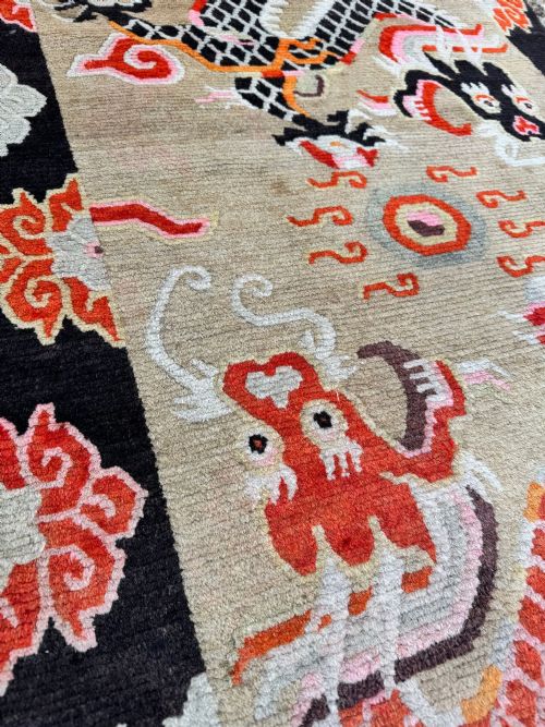 ANTIQUE TIBETAN DRAGON RUG 173M X 088M - ADDITIONAL PHOTO 13