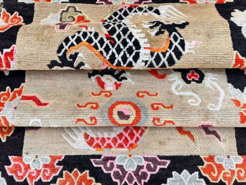ANTIQUE TIBETAN DRAGON RUG 173M X 088M - ADDITIONAL PHOTO 14