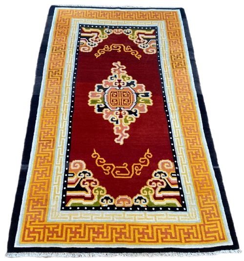 VINTAGE TIBETAN RUG 212M X 124M - ADDITIONAL PHOTO 1