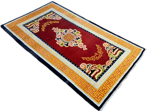 VINTAGE TIBETAN RUG 212M X 124M - ADDITIONAL PHOTO 2
