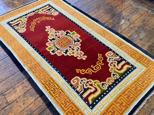 VINTAGE TIBETAN RUG 212M X 124M - ADDITIONAL PHOTO 5