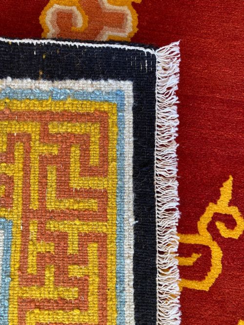 VINTAGE TIBETAN RUG 212M X 124M - ADDITIONAL PHOTO 14