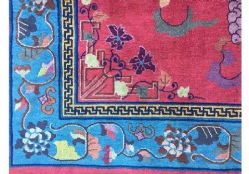 ANTIQUE CHINESE ART DECO CARPET 302M X 216M - ADDITIONAL PHOTO 5