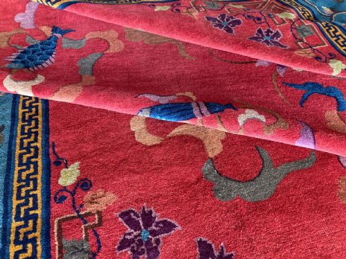 ANTIQUE CHINESE ART DECO CARPET 302M X 216M - ADDITIONAL PHOTO 11