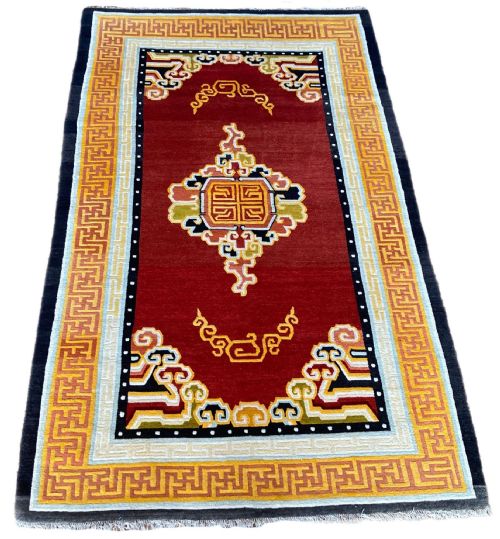 VINTAGE TIBETAN RUG 211M X 124M - ADDITIONAL PHOTO 1