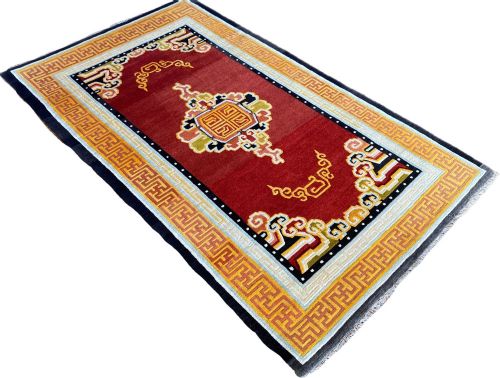 VINTAGE TIBETAN RUG 211M X 124M - ADDITIONAL PHOTO 2