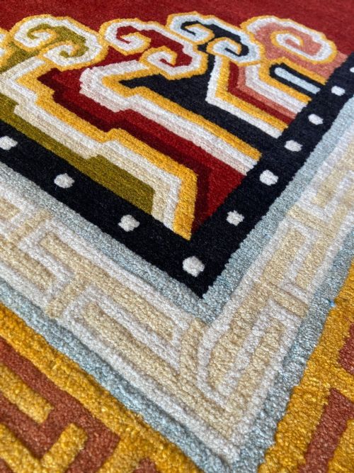 VINTAGE TIBETAN RUG 211M X 124M - ADDITIONAL PHOTO 10