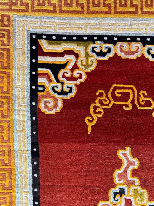 VINTAGE TIBETAN RUG 211M X 124M - ADDITIONAL PHOTO 11