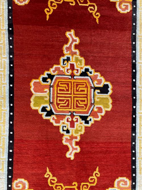VINTAGE TIBETAN RUG 211M X 124M - ADDITIONAL PHOTO 12
