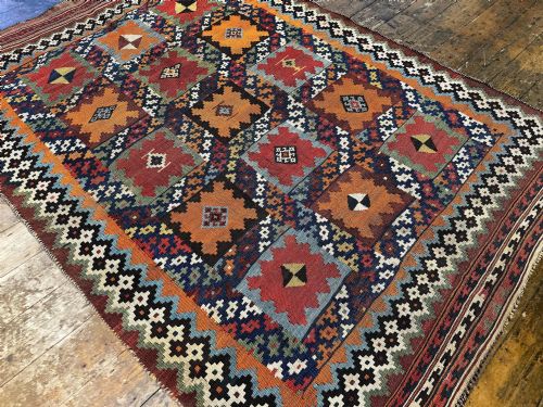ANTIQUE QASHQAI KILIM 230M X 159M - ADDITIONAL PHOTO 5