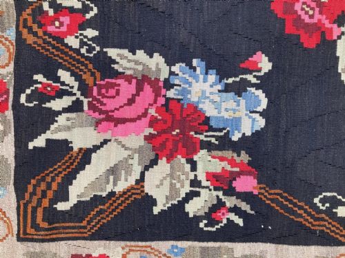 VINTAGE CAUCASIAN KARABAGH KILIM 277M X 149M - ADDITIONAL PHOTO 5