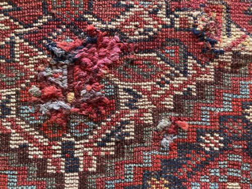 ANTIQUE KHAMSEH RUG 178M X 145M - ADDITIONAL PHOTO 18