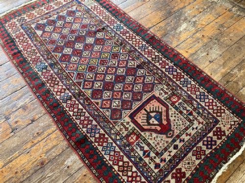 ANTIQUE CAUCASIAN GENDJE PRAYER RUG 190M X 098M - ADDITIONAL PHOTO 3