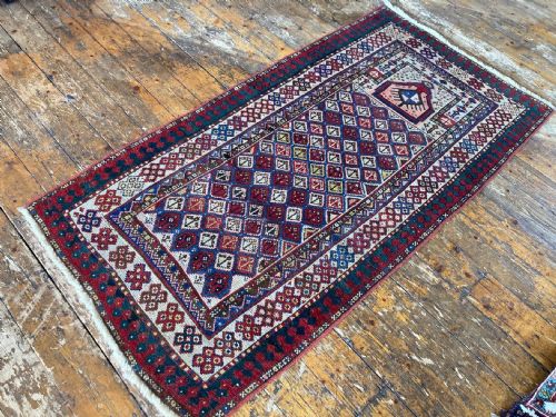ANTIQUE CAUCASIAN GENDJE PRAYER RUG 190M X 098M - ADDITIONAL PHOTO 4