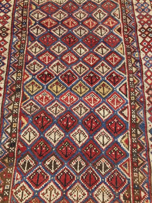 ANTIQUE CAUCASIAN GENDJE PRAYER RUG 190M X 098M - ADDITIONAL PHOTO 6