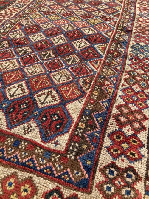 ANTIQUE CAUCASIAN GENDJE PRAYER RUG 190M X 098M - ADDITIONAL PHOTO 7