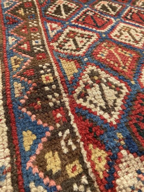 ANTIQUE CAUCASIAN GENDJE PRAYER RUG 190M X 098M - ADDITIONAL PHOTO 8