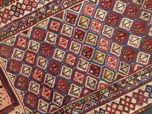 ANTIQUE CAUCASIAN GENDJE PRAYER RUG 190M X 098M - ADDITIONAL PHOTO 9
