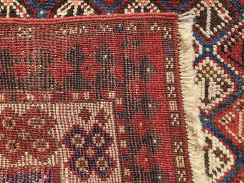 ANTIQUE CAUCASIAN GENDJE PRAYER RUG 190M X 098M - ADDITIONAL PHOTO 14