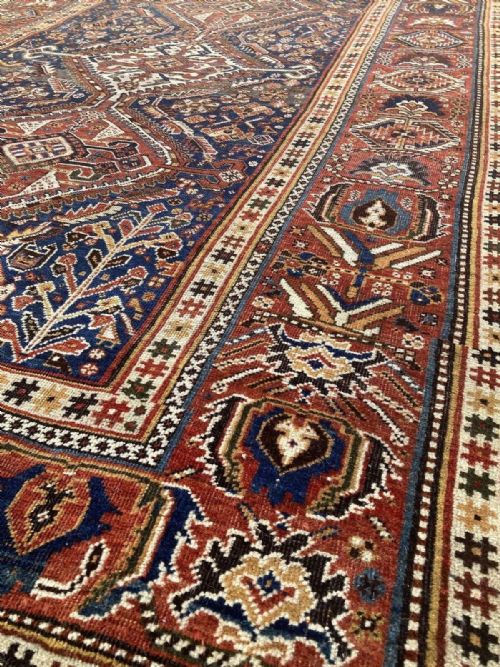 ANTIQUE QASHQAI RUG 236M X 160 - ADDITIONAL PHOTO 7