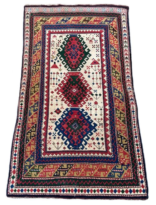 ANTIQUE CAUCASIAN KAZAK RUG 182M X 097M - ADDITIONAL PHOTO 1
