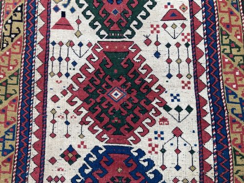 ANTIQUE CAUCASIAN KAZAK RUG 182M X 097M - ADDITIONAL PHOTO 5