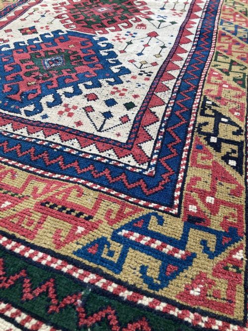 ANTIQUE CAUCASIAN KAZAK RUG 182M X 097M - ADDITIONAL PHOTO 6