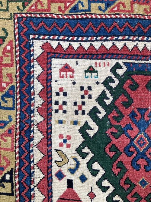 ANTIQUE CAUCASIAN KAZAK RUG 182M X 097M - ADDITIONAL PHOTO 9