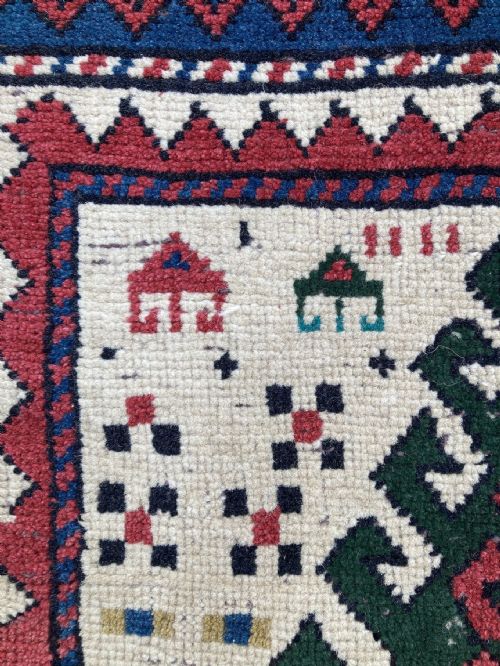 ANTIQUE CAUCASIAN KAZAK RUG 182M X 097M - ADDITIONAL PHOTO 10