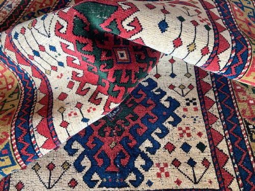 ANTIQUE CAUCASIAN KAZAK RUG 182M X 097M - ADDITIONAL PHOTO 14
