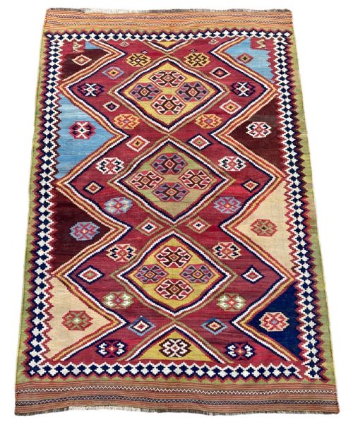 ANTIQUE QASHQAI KILIM 202M X 137M - ADDITIONAL PHOTO 1
