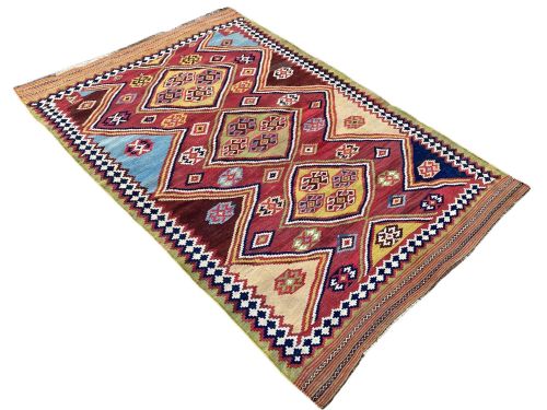 ANTIQUE QASHQAI KILIM 202M X 137M - ADDITIONAL PHOTO 2