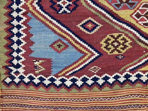 ANTIQUE QASHQAI KILIM 202M X 137M - ADDITIONAL PHOTO 3