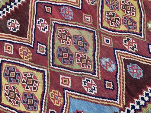ANTIQUE QASHQAI KILIM 202M X 137M - ADDITIONAL PHOTO 7