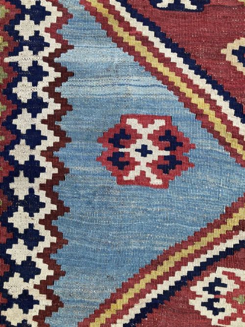 ANTIQUE QASHQAI KILIM 202M X 137M - ADDITIONAL PHOTO 9