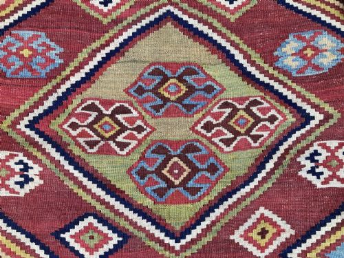 ANTIQUE QASHQAI KILIM 202M X 137M - ADDITIONAL PHOTO 10