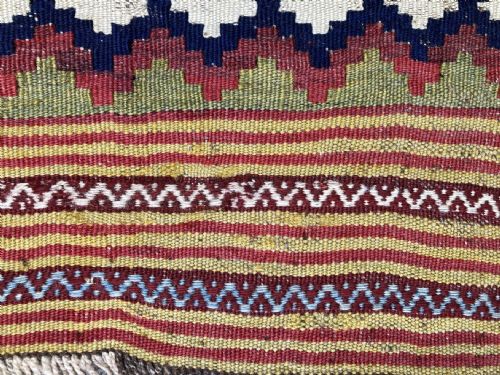 ANTIQUE QASHQAI KILIM 202M X 137M - ADDITIONAL PHOTO 12