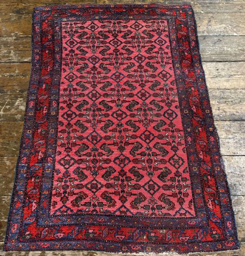 ANTIQUE HAMADAN RUG 153M X 103M - ADDITIONAL PHOTO 4