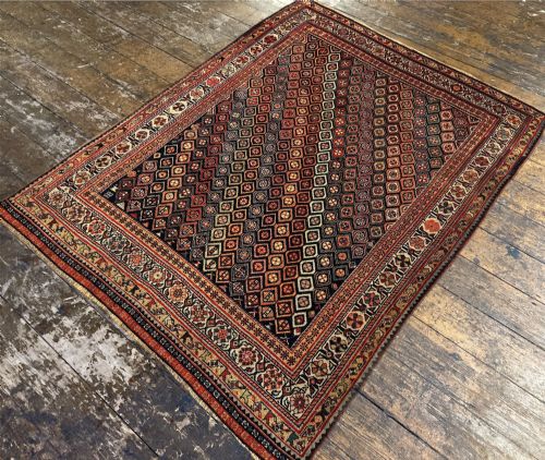 ANTIQUE TRIBAL QASHQAI RUG 181M X 138M - ADDITIONAL PHOTO 4